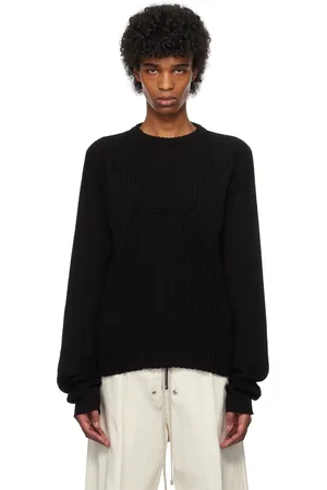 Rick Owens Pull noir à encolure arrondie - Hollywood