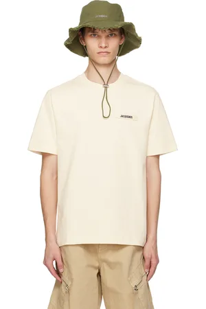 Jacquemus T-shirt beige à écusson en gros-grain - Les classiques