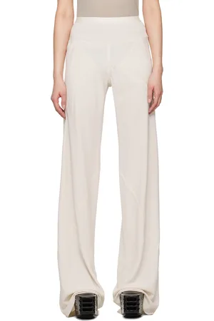 Rick Owens Pantalon coupé sur le biais blanc cassé - Hollywood