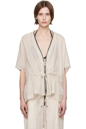 Rick Owens Blouson Sail blanc cassé - Hollywood