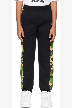 BAPE Enfant | Pantalon de survêtement noir à logo et à motif camouflage ABC