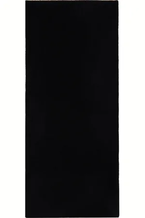 Maison Margiela Écharpe noire en laine feutrée