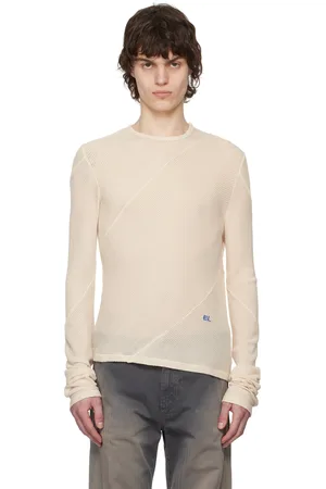 ECKHAUS LATTA T-shirt à manches longues blanc cassé à assemblage en spirale