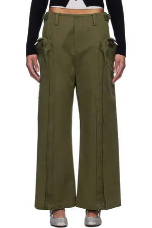 Fax Copy Express Pantalon cargo kaki à poches prolongées