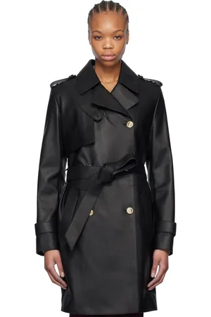 Mackage Manteau Mely noir en cuir