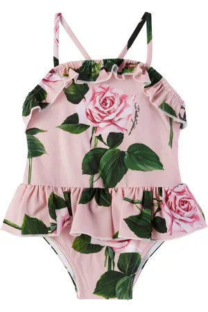 Dolce & Gabbana Bébé | Maillot de bain rose à motif fleuri imprimé