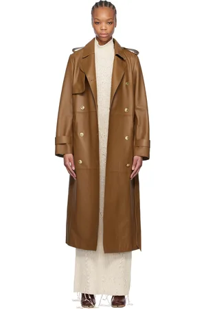 Mackage Manteau Gael-V brun clair en cuir