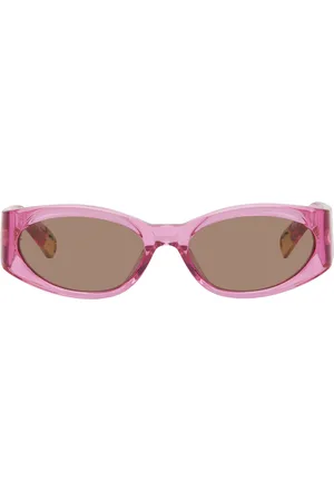 Jacquemus Lunettes de soleil Ovalo roses exclusives à SSENSE