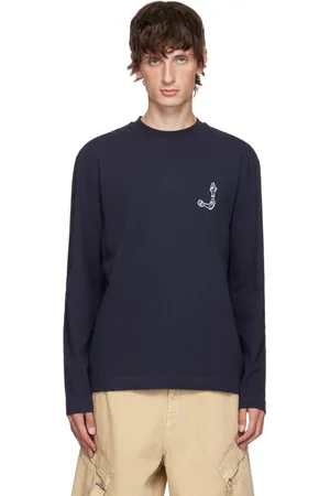 Jacquemus T-shirt à manches longues Merù bleu marine - La casa