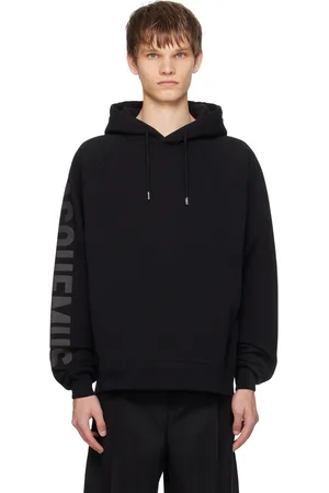 Jacquemus Pull à capuche Typo noir - Les classiques