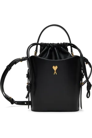 Ami Mini sac seau noir en cuir - Paris Paris