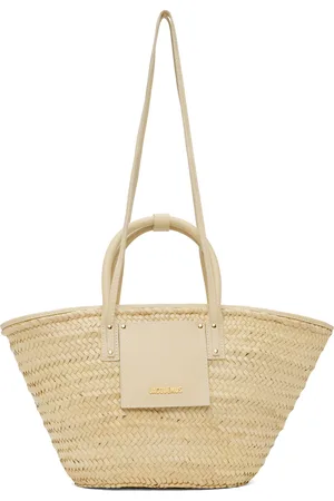 Jacquemus Cabas de style panier Soli beige et blanc cassé