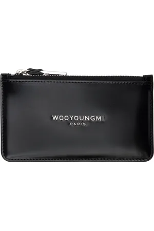 WOOYOUNGMI Portefeuille noir en cuir