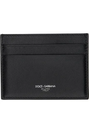 Dolce & Gabbana Porte-carte noir en cuir de veau