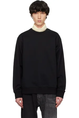 WOOYOUNGMI Pull molletonné noir à logos brodés