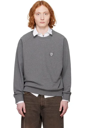 Maison Kitsuné Pull molletonné surdimensionné noir à écusson à logo de renard