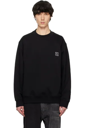 WOOYOUNGMI Pull molletonné noir à logo à l
