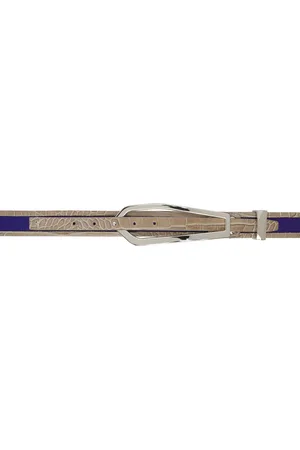 Kiko Kostadinov Ceinture Alec beige et bleu marine
