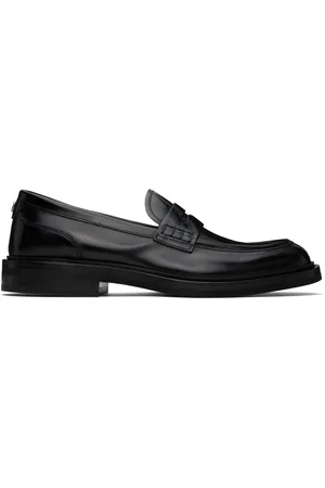 Dolce & Gabbana Flâneurs noirs en cuir de veau brossé