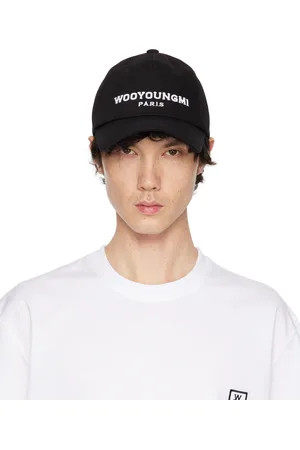 WOOYOUNGMI Casquette de baseball noire à logo brodé