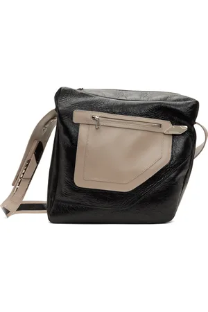 Kiko Kostadinov Sac Deultum noir et beige en cuir