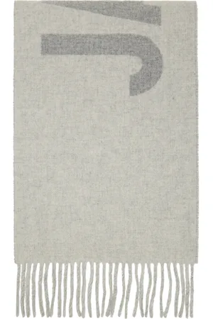 Jacquemus Écharpe grise à logo