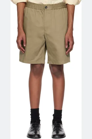 Ami Short kaki en coton à taille élastique