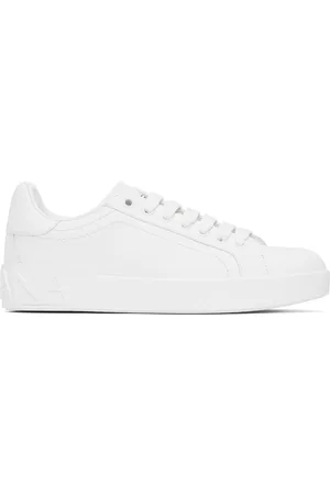 Dolce & Gabbana Baskets Portofino blanches en cuir de veau