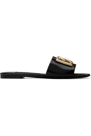Dolce & Gabbana Sandales noires à logo DG