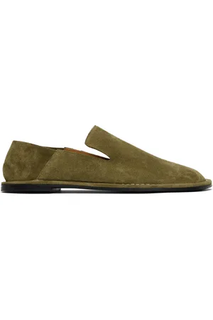 Ami Chaussures à enfiler Midi kaki en cuir