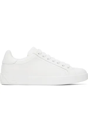 Dolce & Gabbana Baskets Portofino blanches en cuir de veau