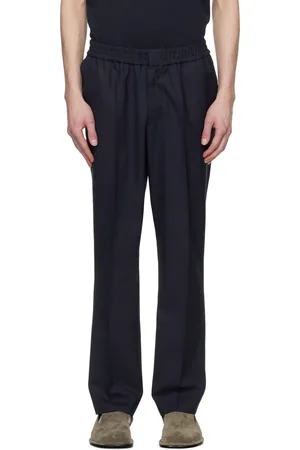 Ami Pantalon bleu marine à taille élastique