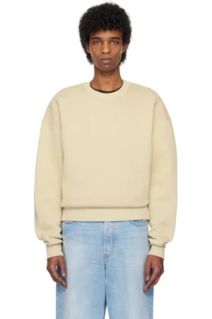 Ami Pull molletonné beige à logo Ami de cœur