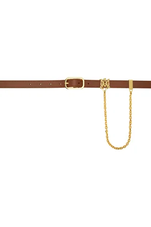 AMIRI Ceinture brune à chaine et à monogramme