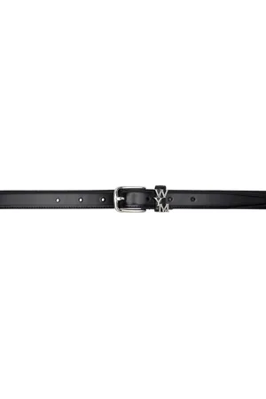 WOOYOUNGMI Ceinture noire en cuir à logo