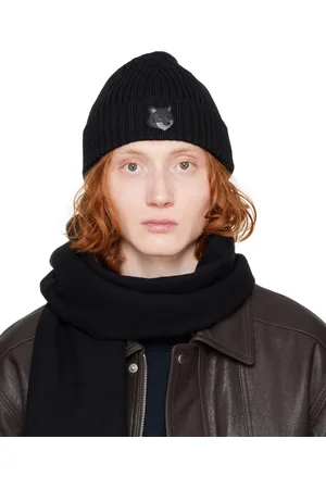 Maison Kitsuné Bonnet noir à logo de renard