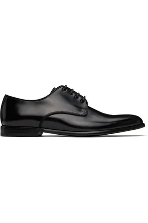 Dolce & Gabbana Derbys noirs en cuir de veau brossé