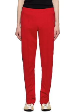 Maison Margiela Pantalon de survêtement rouge à rayures