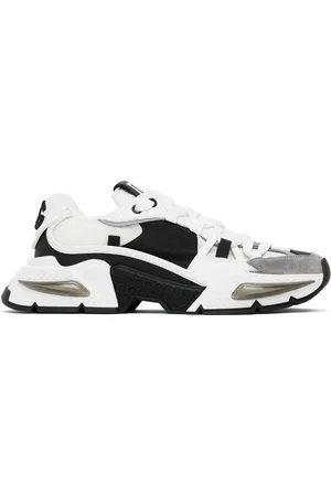 Dolce & Gabbana Baskets Airmaster blanc et noir à panneaux