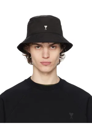Ami Chapeau bob noir en sergé à ferrure à logo Ami de cœur