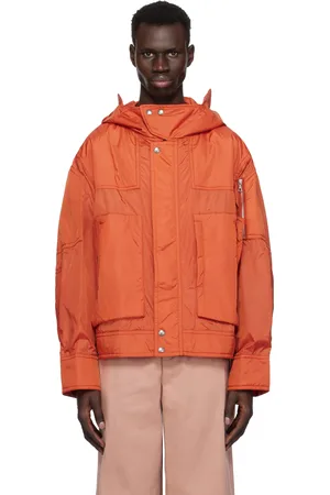 DRIES VAN NOTEN Blouson orange à capuche