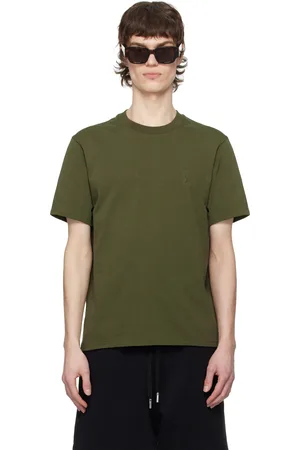 Ami T-shirt vert en coton à logo Ami de cœur