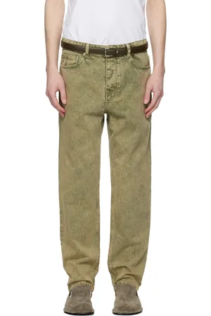 Ami Jean fuselé vert en coton
