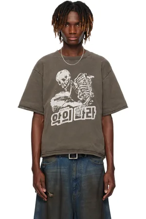 LU’U DAN T-shirt rembourré gris