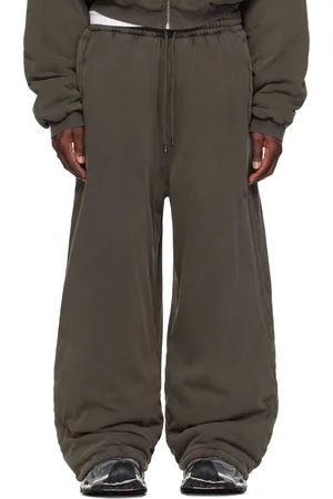 LU’U DAN Pantalon de survêtement de style bontan rembourré gris