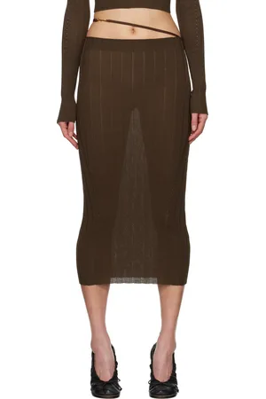Jacquemus Jupe midi Pralù brune