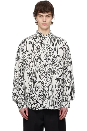 Jacquemus Chemise Simon blanc et noir - La croisière