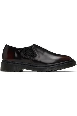 Dr. Martens Flâneurs à enfiler Louis noir et rouge en cuir Arcadia