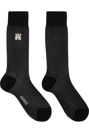 AMIRI Chaussettes noires à monogramme