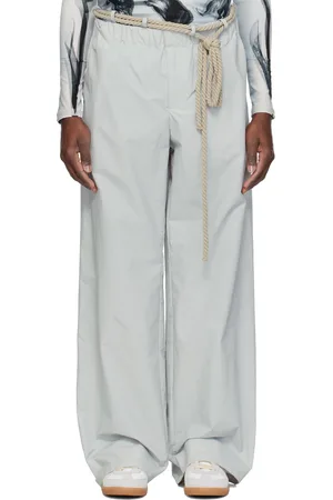 Serapis Pantalon de survêtement gris à ceinture en corde